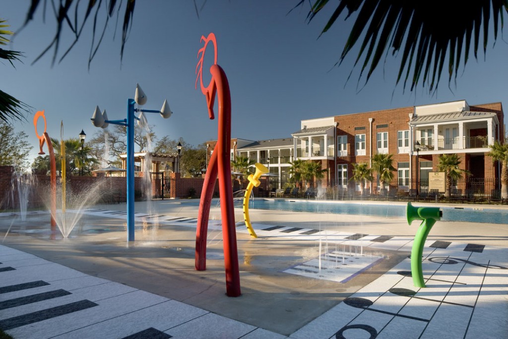 Columbia Parc's water play area