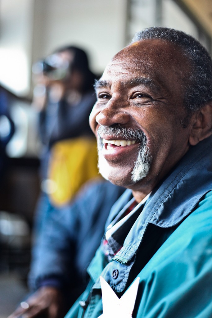 Smiling resident of the California Hotel
