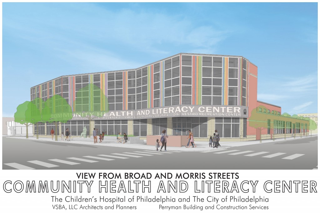 The new Health and Literacy, as represented in architect's drawing.
