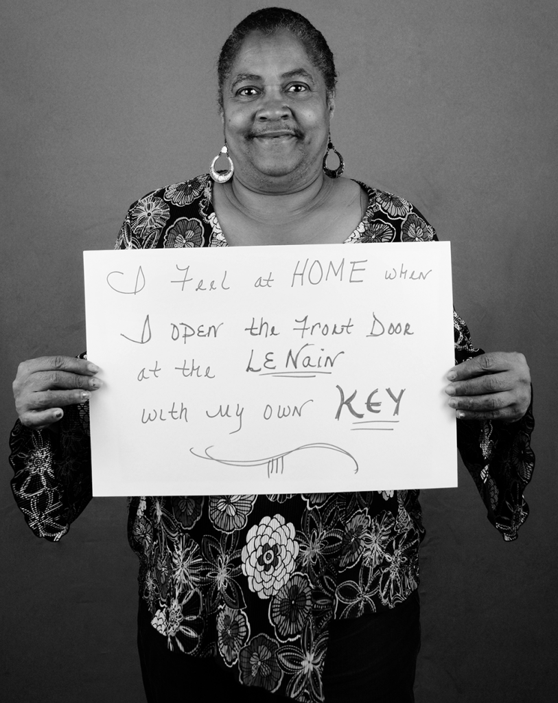 "You can’t judge a book by its cover. I’ll be at a bus stop and there will be some people waiting for the bus and they see some homeless people sitting on the ground and they get to thinking about them and I be like, well I was homeless too." – Patricia